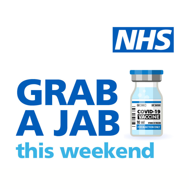 Walk-in COVID-19 vaccinations available over Grab-A-Jab weekend