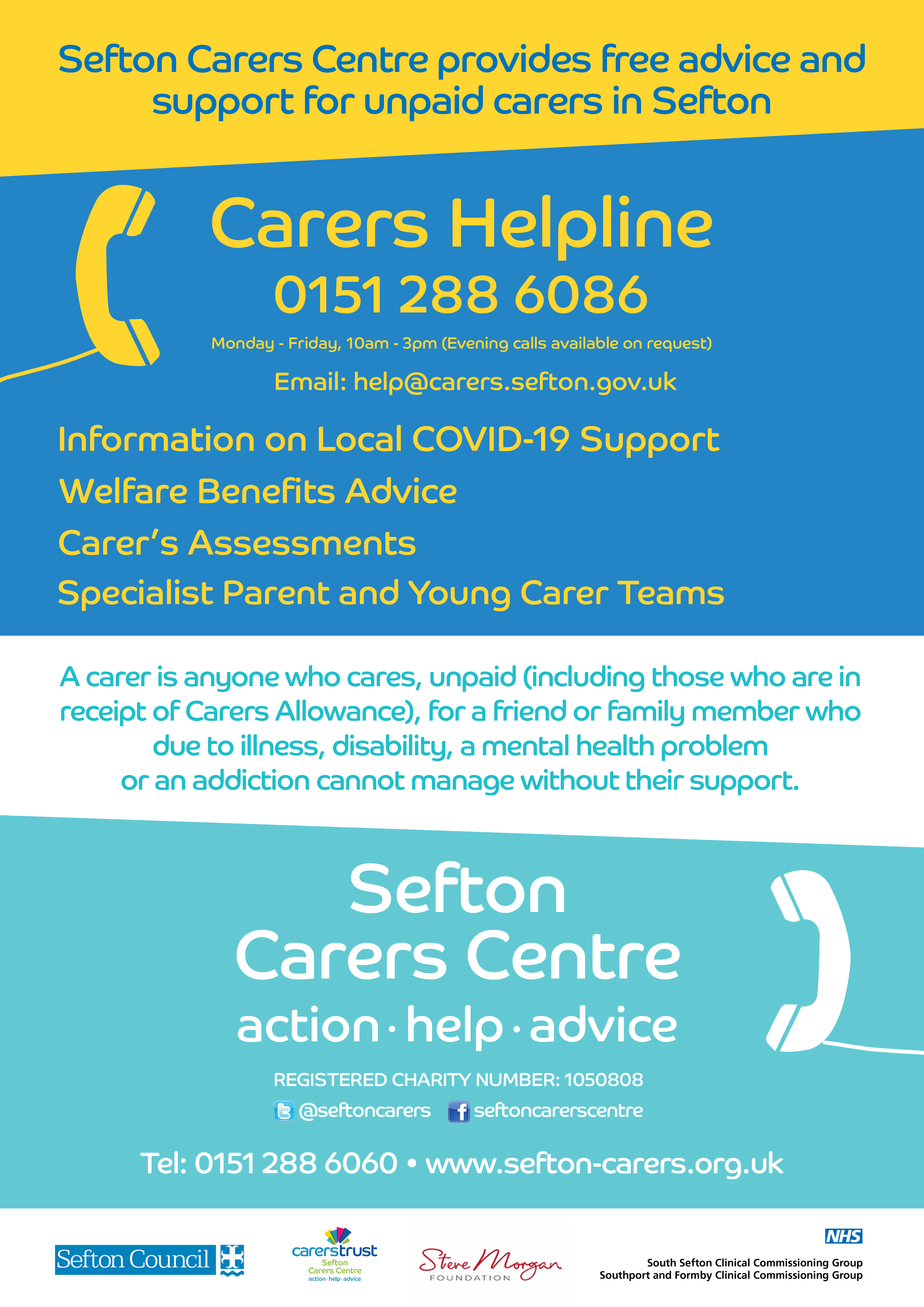Sefton Carers Centre launches new helpline for unpaid carers